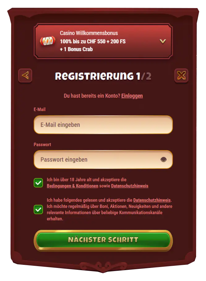 Magius Online-Anmeldeformular