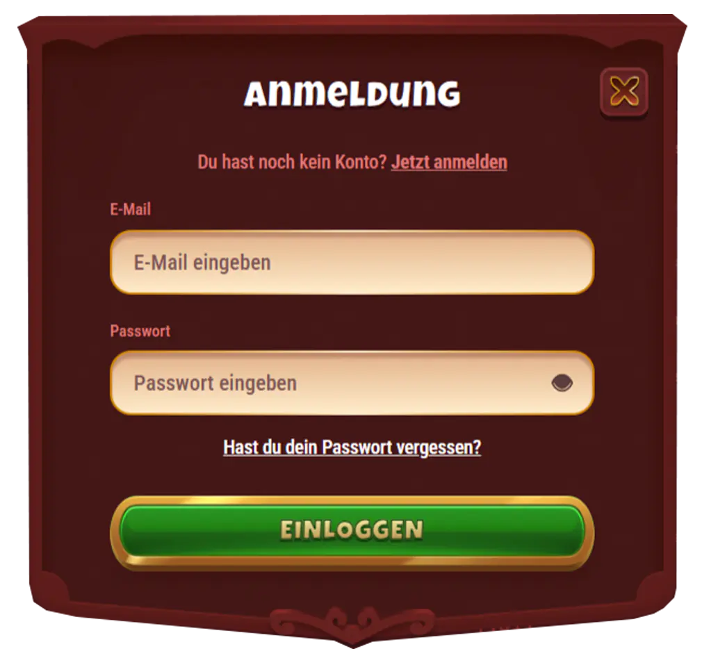 Magius Casino Konto Anmeldeformular